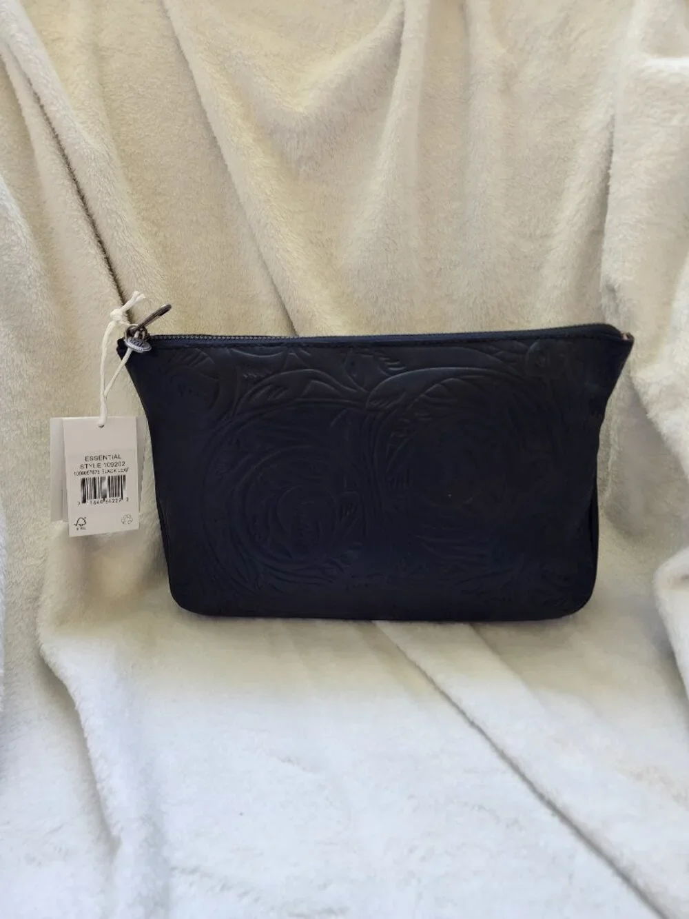 The Sak Black Vintage Leather Pouch/Clutch 11